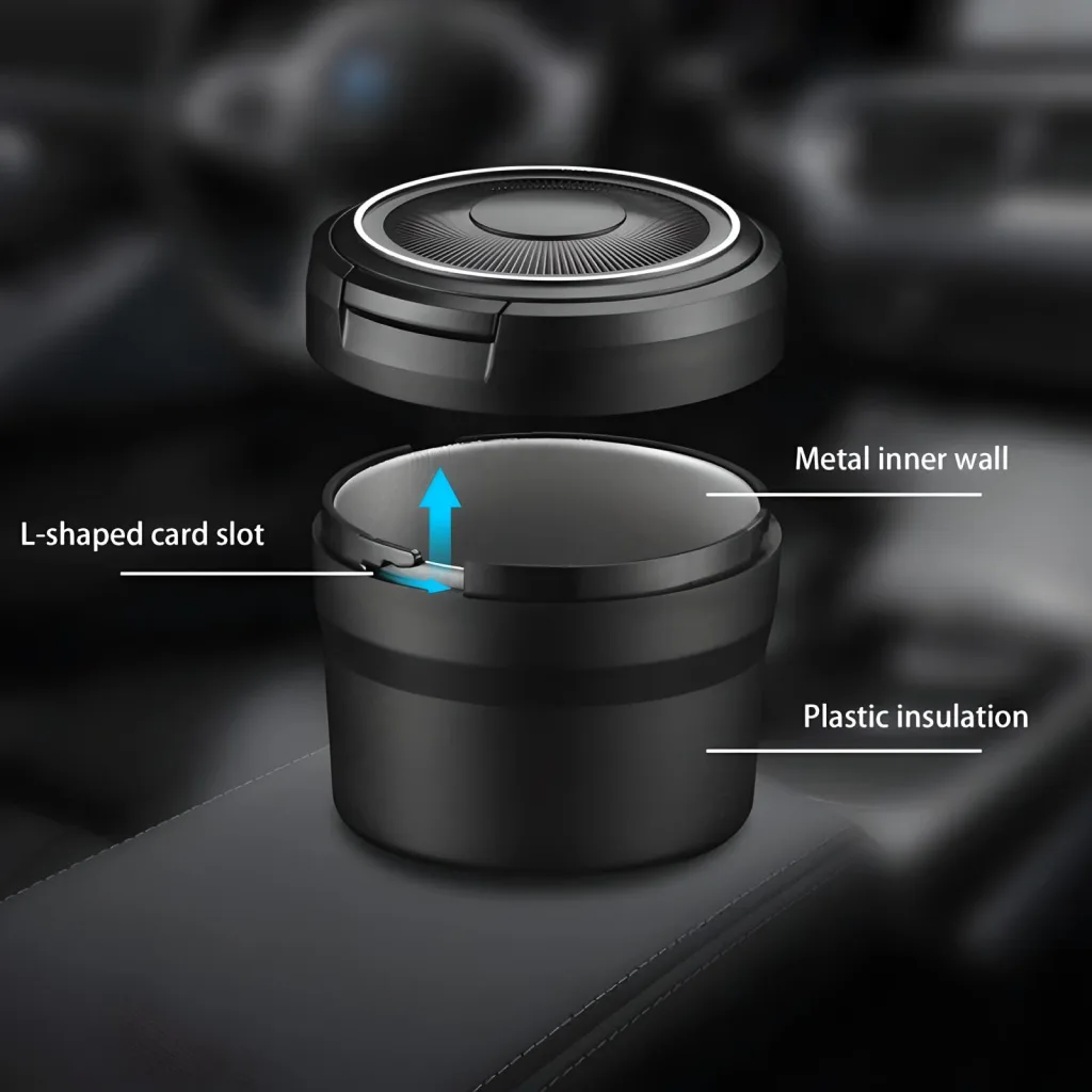 Portable LED-Lit Pop-up Car Ashtray Special Deals 