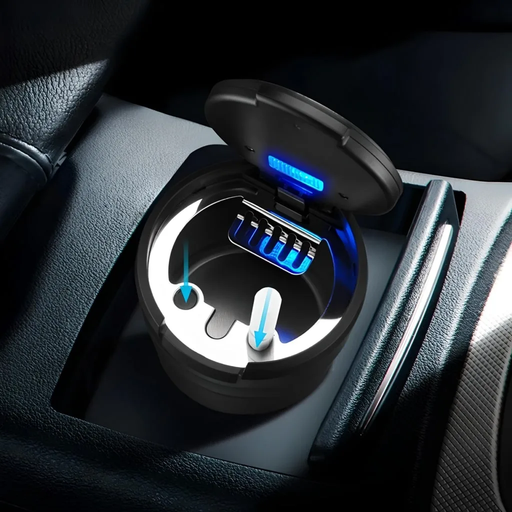 Portable LED-Lit Pop-up Car Ashtray Special Deals 