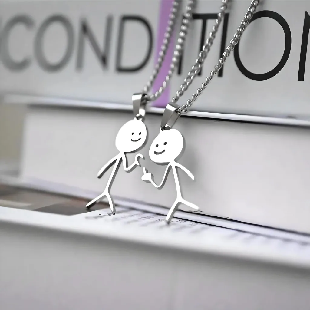 Unique Heart & Humor Stickman Necklace Special Deals 