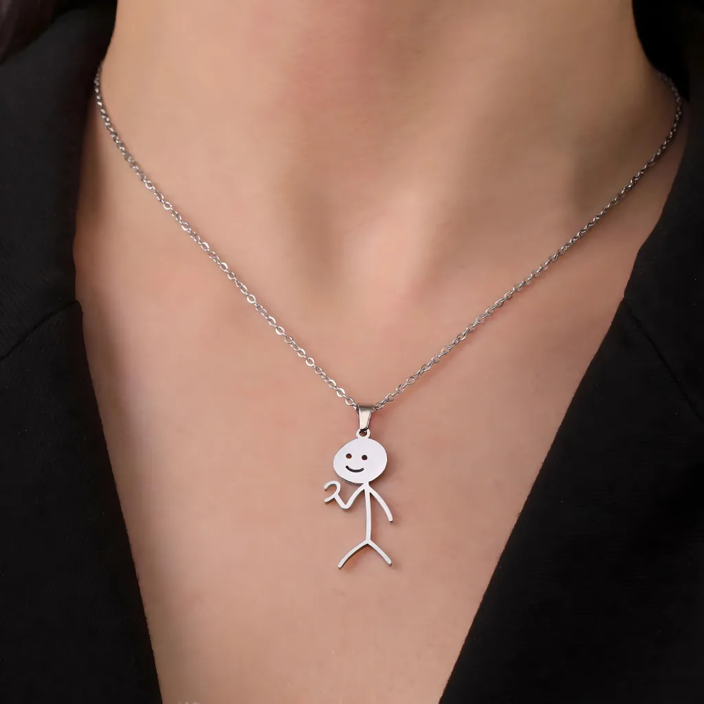 Unique Heart & Humor Stickman Necklace Special Deals 