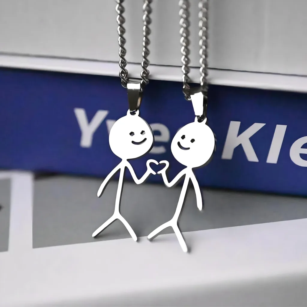 Unique Heart & Humor Stickman Necklace Special Deals 