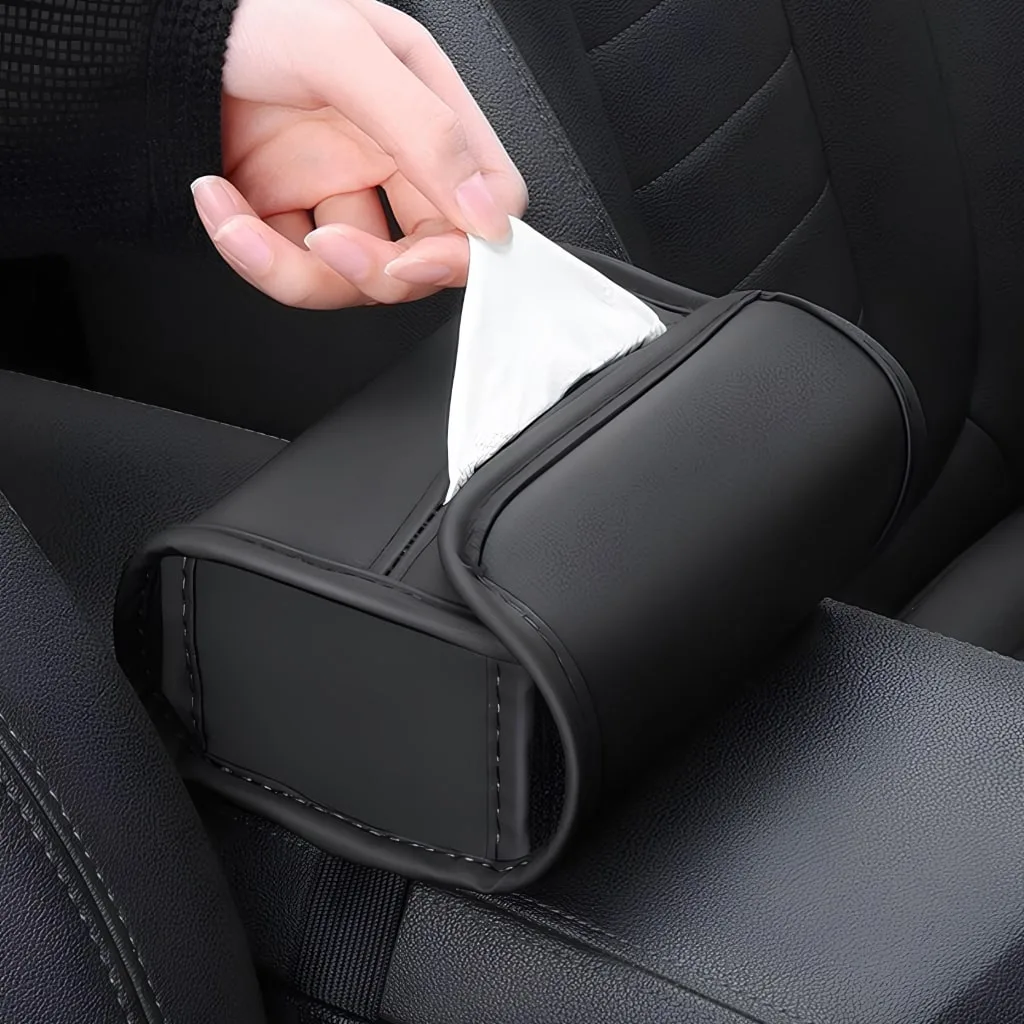 Luxury Leather Car Tissue Box Holder Special Deals 