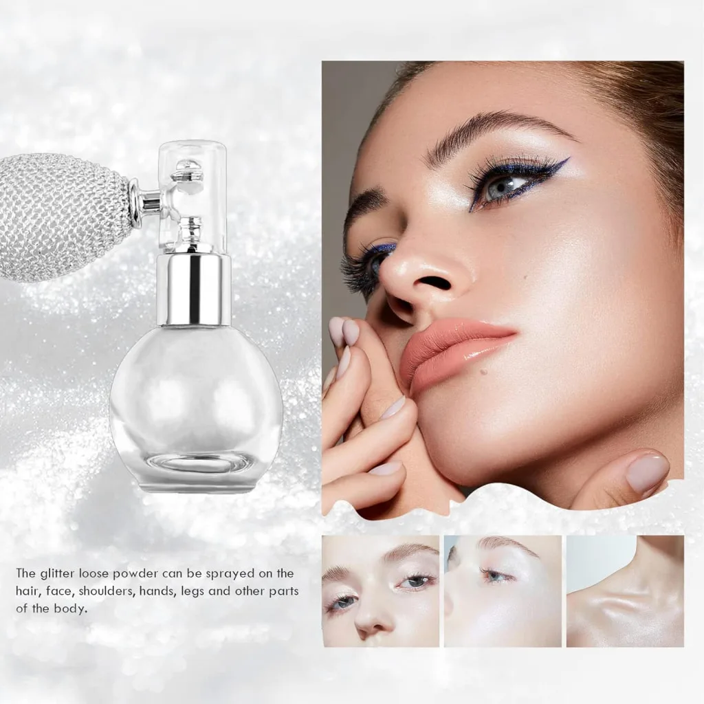 4-in-1 High Gloss Glitter Highlighter Powder Spray for Face & Body Special Deals 