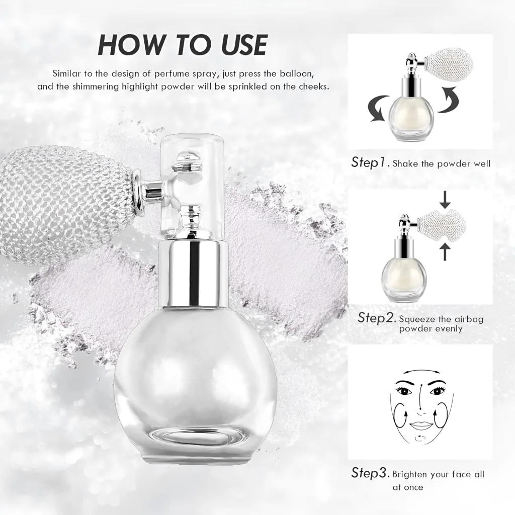 4-in-1 High Gloss Glitter Highlighter Powder Spray for Face & Body Special Deals 