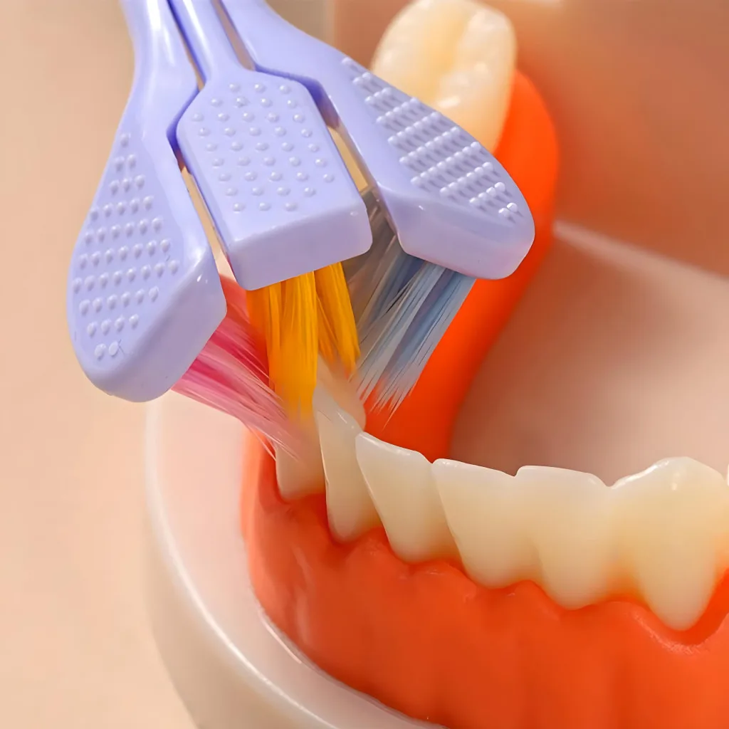Triple-Sided Ultra-Fine Soft Bristle Toothbrush for Enhanced Oral Health Special Deals 
