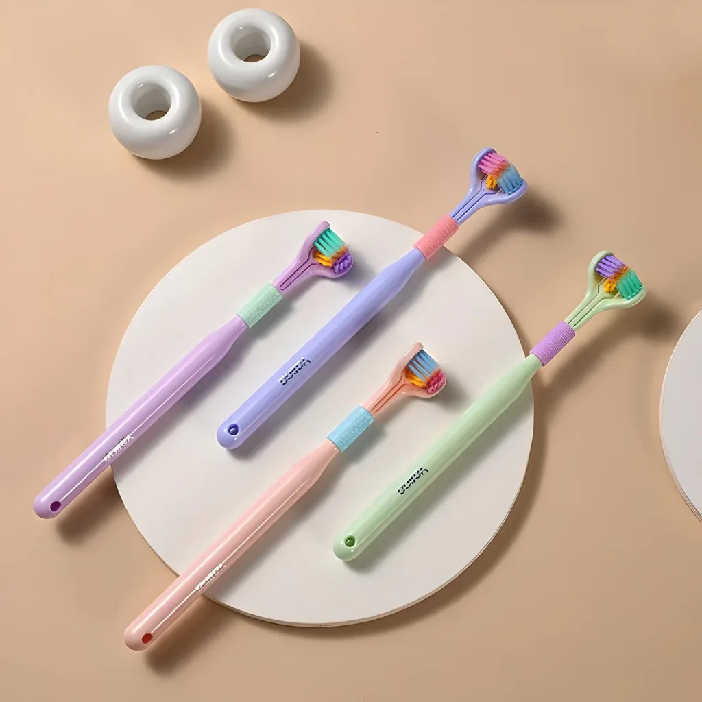 Triple-Sided Ultra-Fine Soft Bristle Toothbrush for Enhanced Oral Health Special Deals 