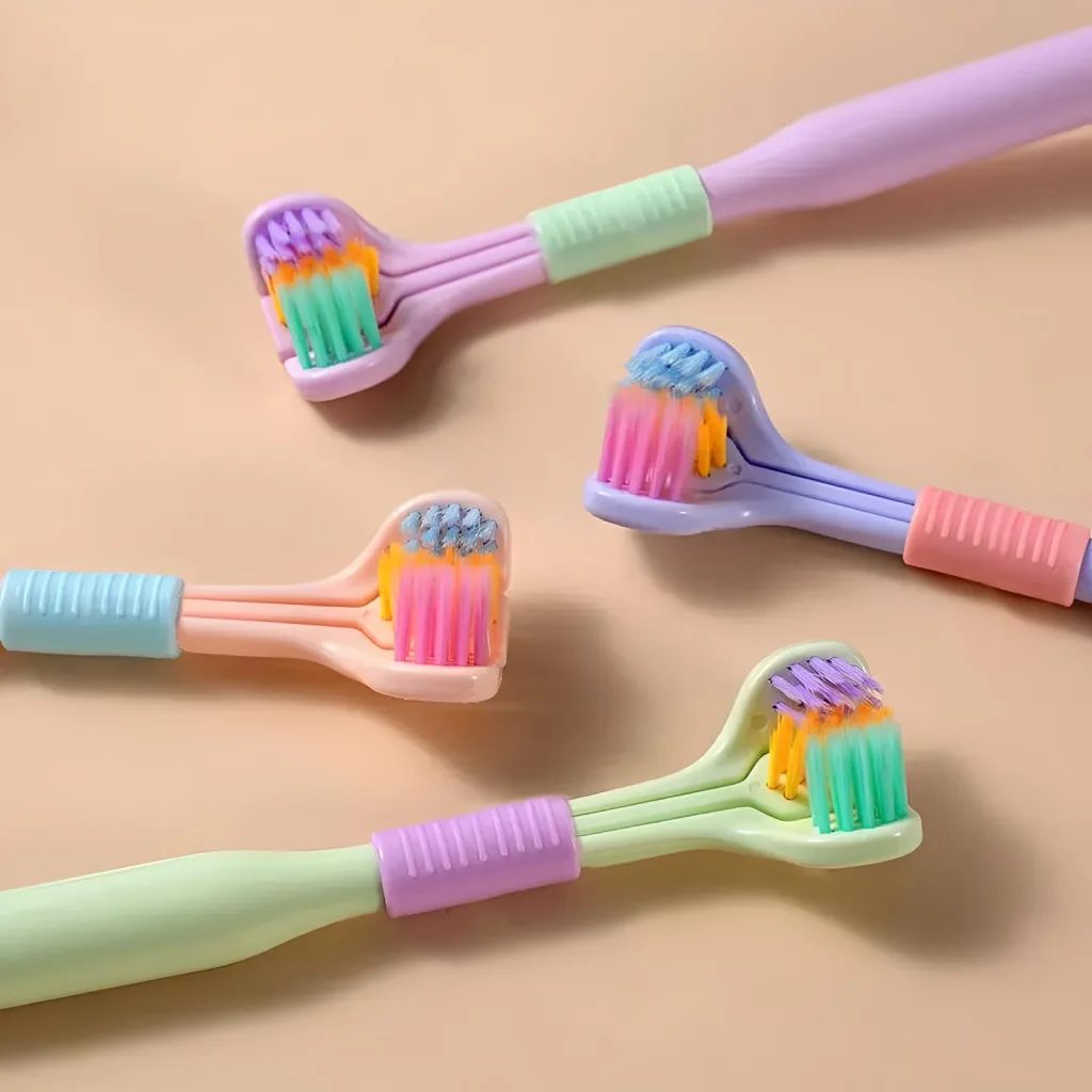 Triple-Sided Ultra-Fine Soft Bristle Toothbrush for Enhanced Oral Health Special Deals 