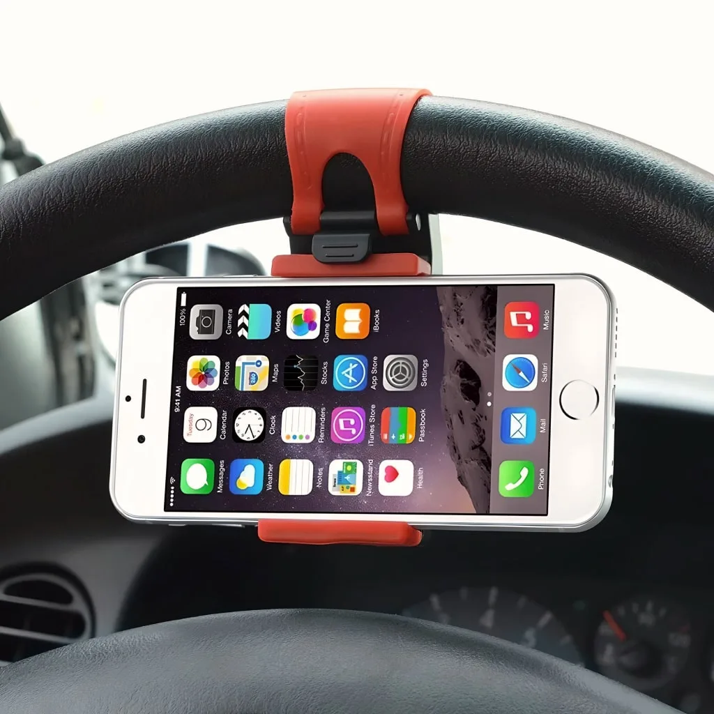 Universal Car Steering Wheel Phone Mount for Safe Navigation Special Deals 
