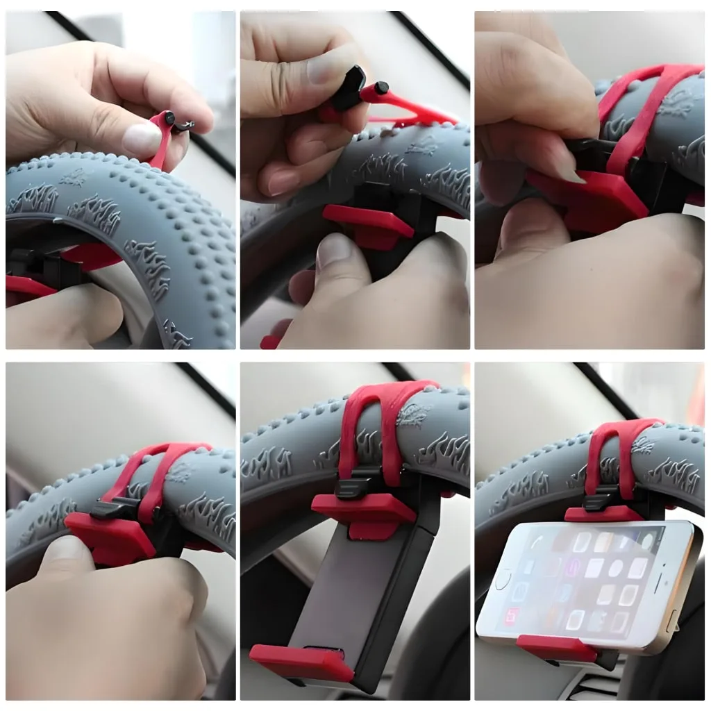 Universal Car Steering Wheel Phone Mount for Safe Navigation Special Deals 
