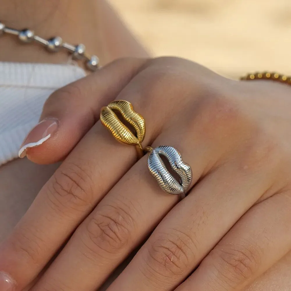 Luxurious 18K Gold Plated Stainless Steel Lip Ring Special Deals 