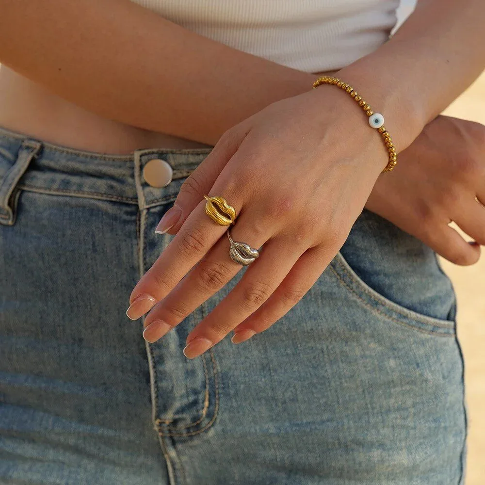 Luxurious 18K Gold Plated Stainless Steel Lip Ring Special Deals 