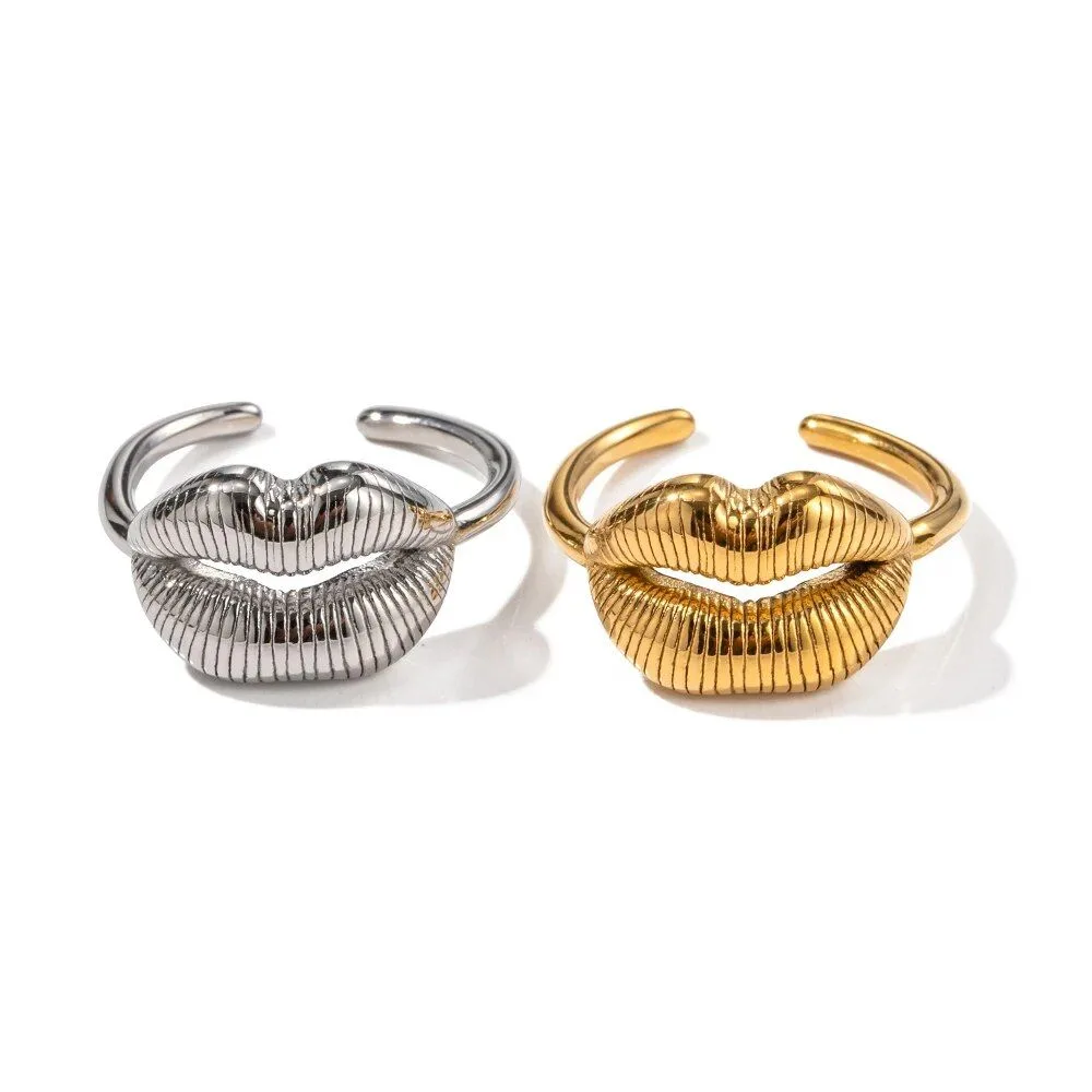 Luxurious 18K Gold Plated Stainless Steel Lip Ring Special Deals 